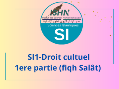SI1-Droit cultuel -1ere partie (fiqh Salât)
