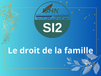 SI2 – Le droit de la famille